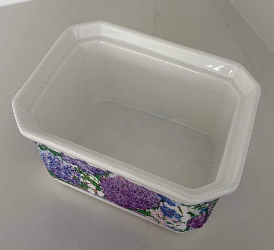 Purple rectangular dish view 2