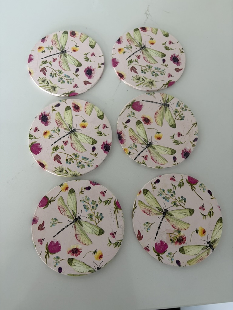 Dragonfly coasters (set of 6) 